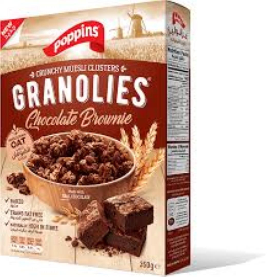 POPPINS GRANOLIES CHOCOLATE BROWNIES 350G